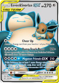 Eevee & Snorlax GX - 171/181 - Full Art - Español