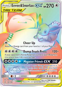 Eevee & Snorlax GX - 191/181 - Hyper Rare - Inglés