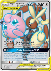 Mega Lopunny & Jigglypuff GX - 225/236 - Full Art - Español