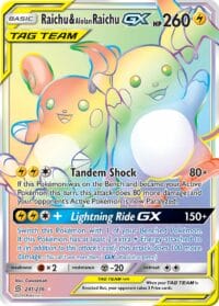 Raichu & Alolan Raichu GX - 241/236 - Hyper Rare - Español