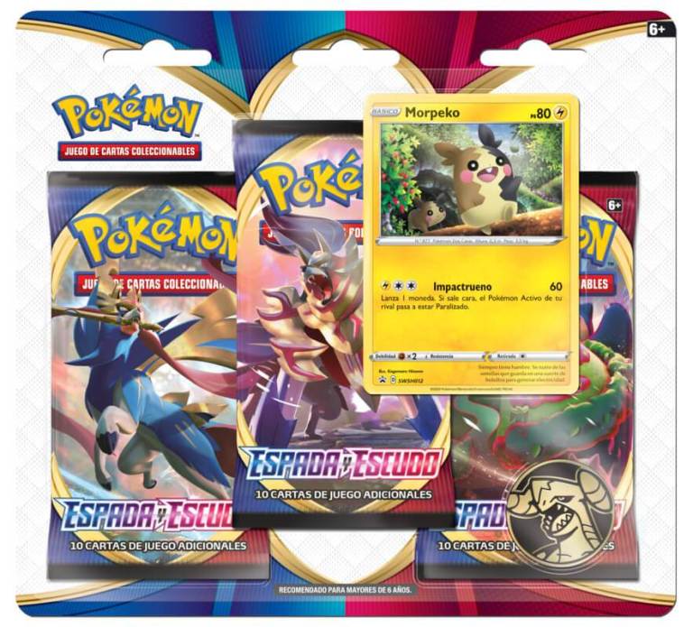 Sword & Shield 3 Pack Blister Morpeko (Español)