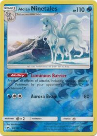 Alolan Ninetales - 28/147 - Rare Reverse Holo - Ingles