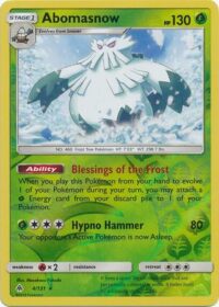 Abomasnow - 4/131 - Rare Reverse Holo - Inglés