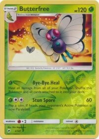 Butterfree - 3/147 - Rare Reverse Holo - Inglés