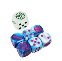 Pack dados Cosmic Eclipse + Marcadores de estado acrilico