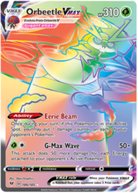 Orbeetle VMAX - 186/185 - Hyper Rare - Inglés
