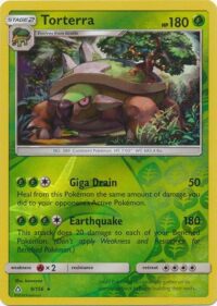 Torterra - 9/156 - Holo Rare Reverse Holo - Inglés