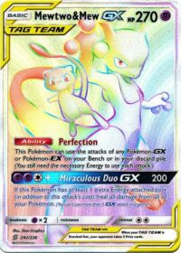 Mewtwo & Mew GX - 242/236 - Hyper Rare - Inglés - Estado LP
