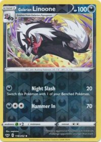 Galarian Linoone - 118/202 - Uncommon Reverse Holo - Español
