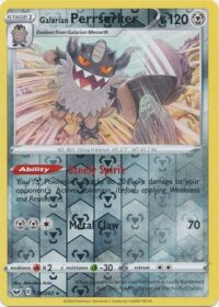Galarian Perrserker - 128/202 - Holo Rare Reverse Holo - Español