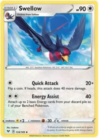 Swellow - 134/185 - Uncommon - Español - Near Mint