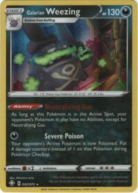 Galarian Weezing - 42/72 - Holo Rare - Inglés - NEAR MINT