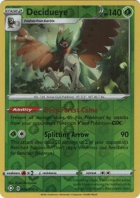 Decidueye - 8/72 - Holo Rare Reverse Holo - Inglés - NEAR MINT