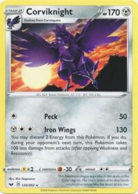 Corviknight - 135/202 - Rare - Español - Near Mint