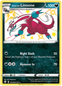 Galarian Linoone - SV79/SV122 - Shiny Rare - Inglés - NEAR MINT