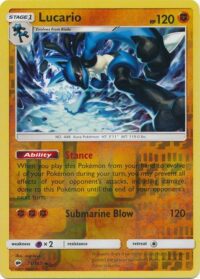 Lucario - 71/147 - Holo Rare Reverse Holo - Ingles