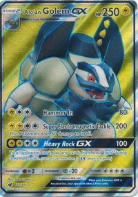 Alolan Golem GX - 102/111 - Full Art Ultra Rare - Español