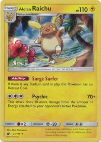 Alolan Raichu - 31/111 - Holo Rare - Ingles