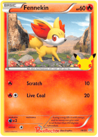 Fennekin - 14/25 - 25th Anniversary Non-Holo Promo