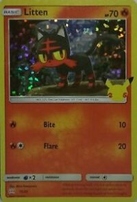 Litten - 15/25 - 25th Anniversary Holo Promo