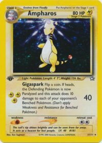 Ampharos - 1/111 - Holo 1st Edition - Inglés
