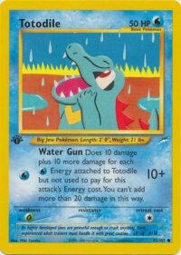 Totodile - 85/105 - Common 1st Edition - Inglés