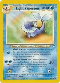 Light Vaporeon - 52/105 - Uncommon Unlimited - Inglés
