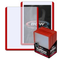 25x BCW 3X4 TOPLOAD CARD HOLDER - BORDE ROJO (Sellado)