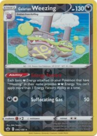 Galarian Weezing - 96/198 - Rare Reverse Holo - Inglés - Near Mint