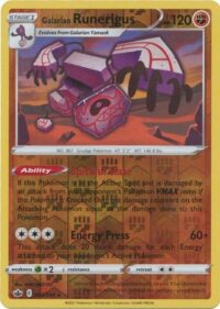 Galarian Runerigus - 83/198 - Holo Rare Reverse Holo - Inglés - Near Mint