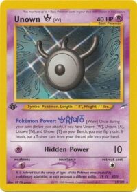 Unown W - 29/105 - Rare 1st Edition - Inglés