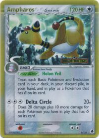 Ampharos (Delta Species) - 1/101 - Holo Rare Reverse Holo - Inglés