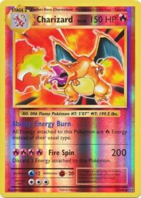 Charizard - 11/108 - Rare Reverse Holo - Inglés