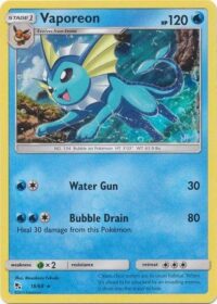 Vaporeon - 18/68 - Holo Rare- Inglés