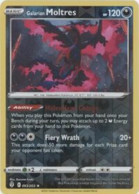 Galarian Moltres - 93/203 - Holo Rare Reverse Holo - Inglés - Near Mint