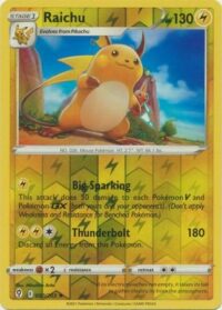 Raichu - 50/203 - Holo Rare Reverse Holo - Inglés - Near Mint
