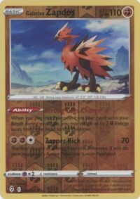 Galarian Zapdos - 82/203 - Holo Rare Reverse Holo - Inglés - Near Mint