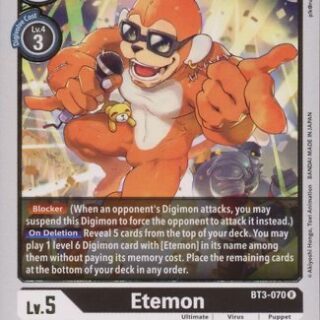 Etemon - BT3-070 R - Rare