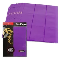 BCW GAMING SIDE LOADING 18-POCKET PRO PAGES - PURPURA