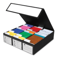 Card Game Box 3 Row BCW - Black With White