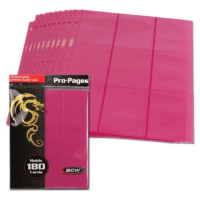 BCW GAMING SIDE LOADING 18-POCKET PRO PAGES - ROSADO