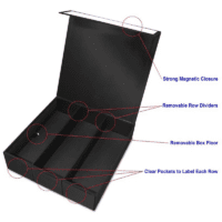 Card Game Box 3 Row BCW - Black With White - Imagen 4