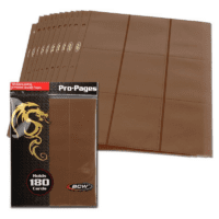 BCW GAMING SIDE LOADING 18-POCKET PRO PAGES - CAFÉ
