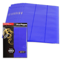 BCW GAMING SIDE LOADING 18-POCKET PRO PAGES - AZUL