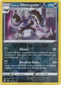 Galarian Obstagoon - 161/264 - Holo Rare Reverse Holo - Inglés