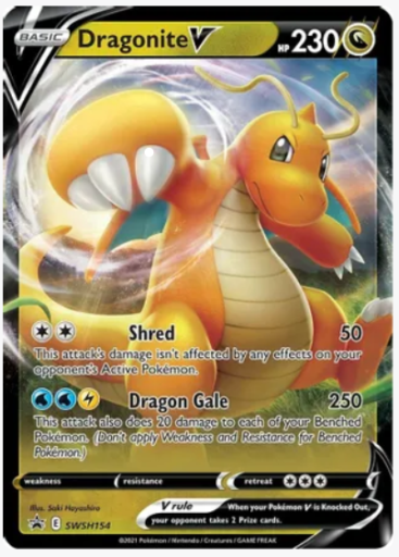 Dragonite V - SWSH154 - Carta Gigante Promo - Inglés