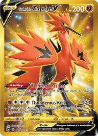 Galarian Zapdos V - 182/172 - Secret Rare - Inglés