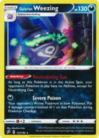 Galarian Weezing - 113/192 - Holo Rare - Español