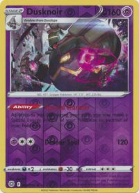 Dusknoir - 62/172 - Holo Rare Reverse Holo- Inglés
