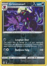 Grimmsnarl - 94/172 - Rare Reverse Holo- Inglés